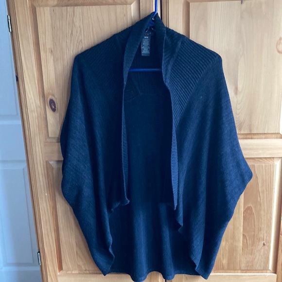 Dex Dolman Sleeve Cardigan Black Poncho Style - Picture 1 of 6